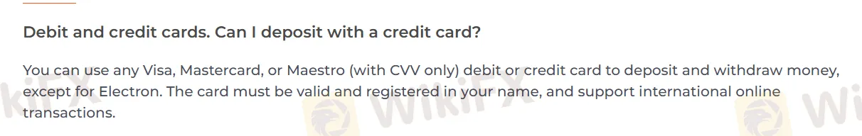 Deposit and Withdrawal