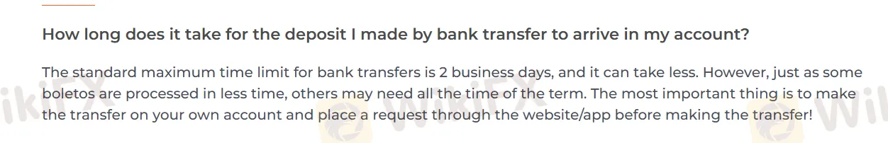 Deposit and Withdrawal
