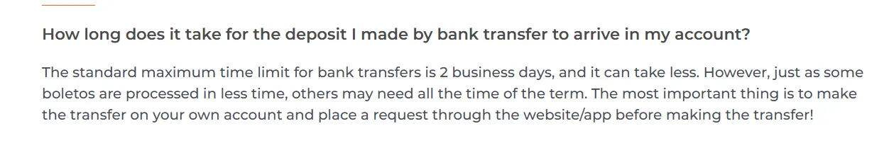 Deposit and Withdrawal