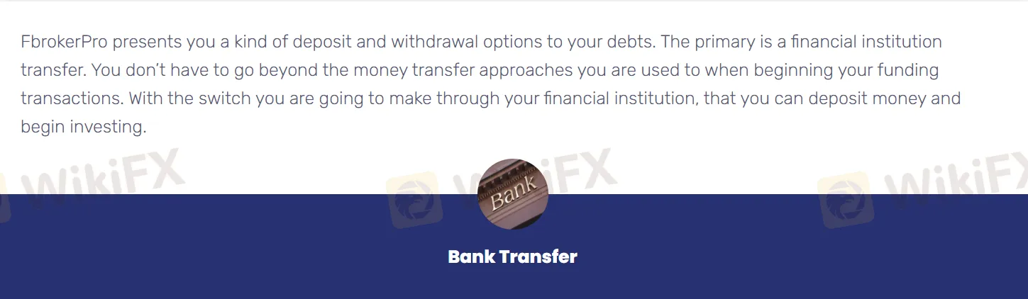 Deposit and Withdrawal