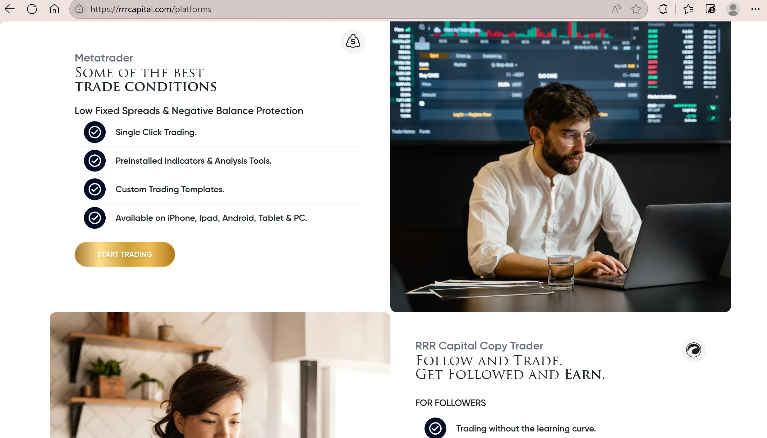 Plataforma de negociação Trading Platform