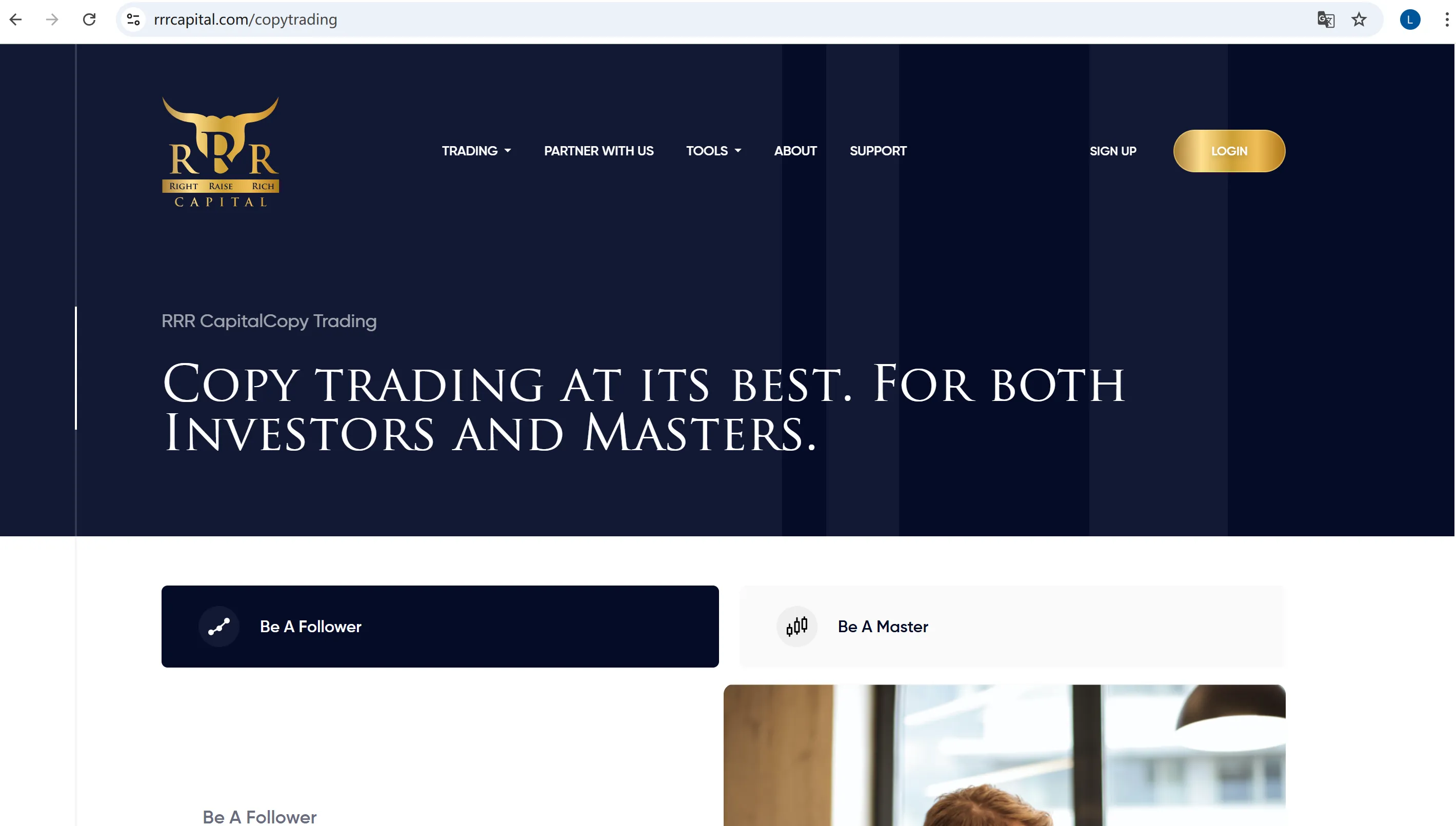 Cópias de negociação Copy Trading