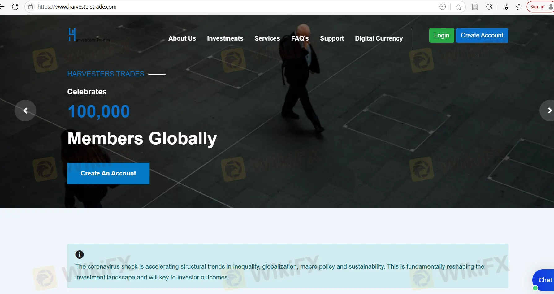 Harvesters Trades' homepage