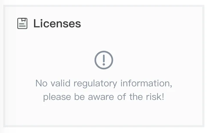 No license No license