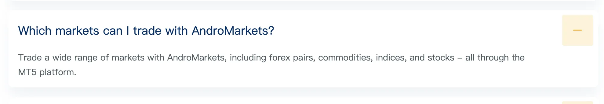 What Can I Trade on AndroMarkets? What Can I Trade on AndroMarkets?