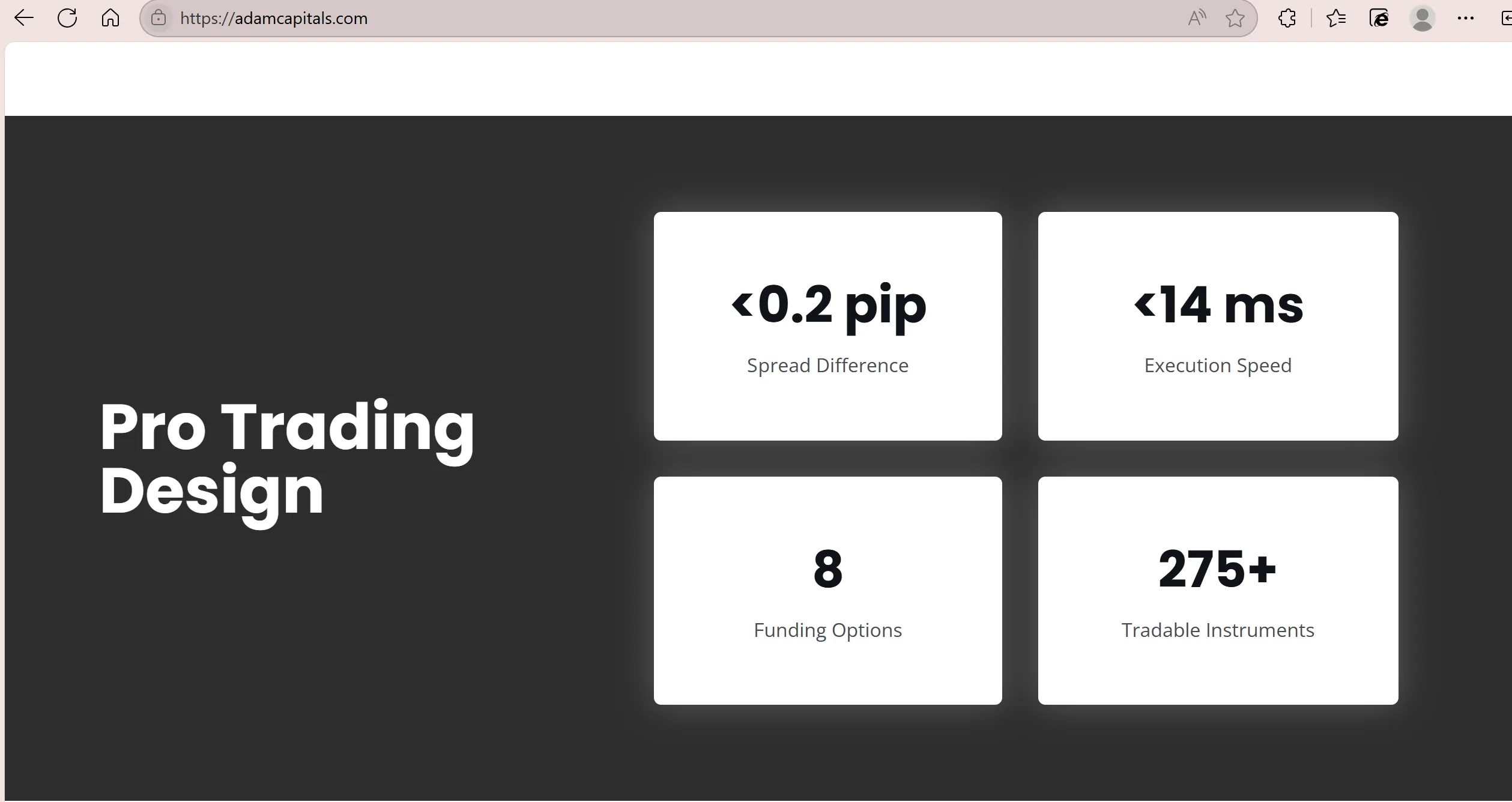 Adam Capitals Fees