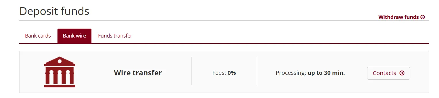 Deposit and Withdrawal