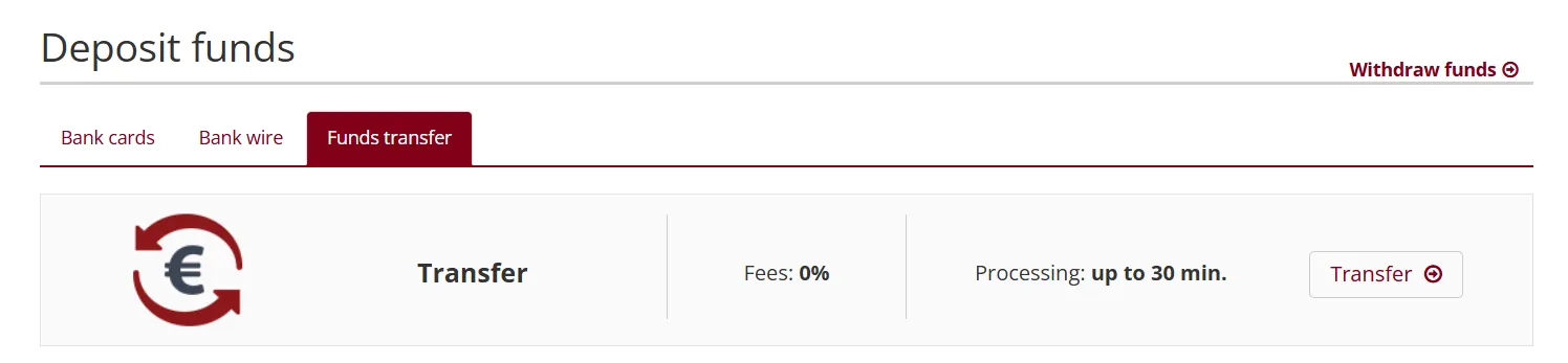 Deposit and Withdrawal