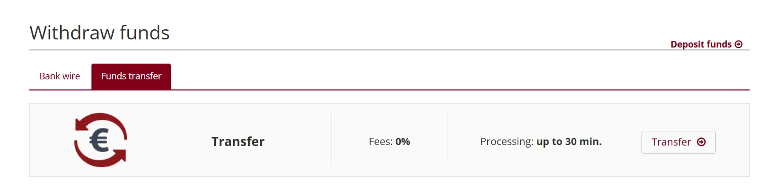 Deposit and Withdrawal