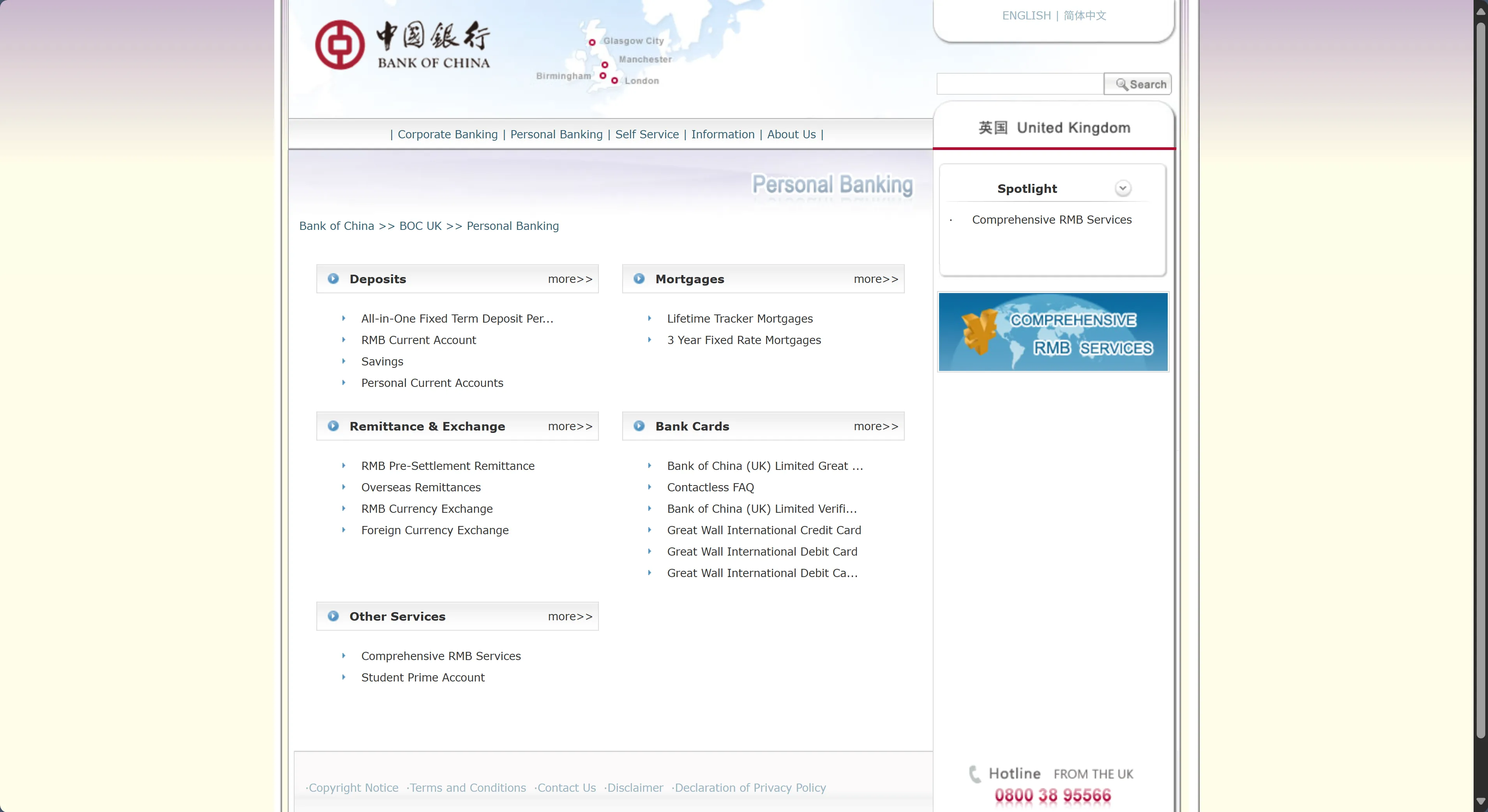Bank of China London Branch Services Bank of China London Branch Services