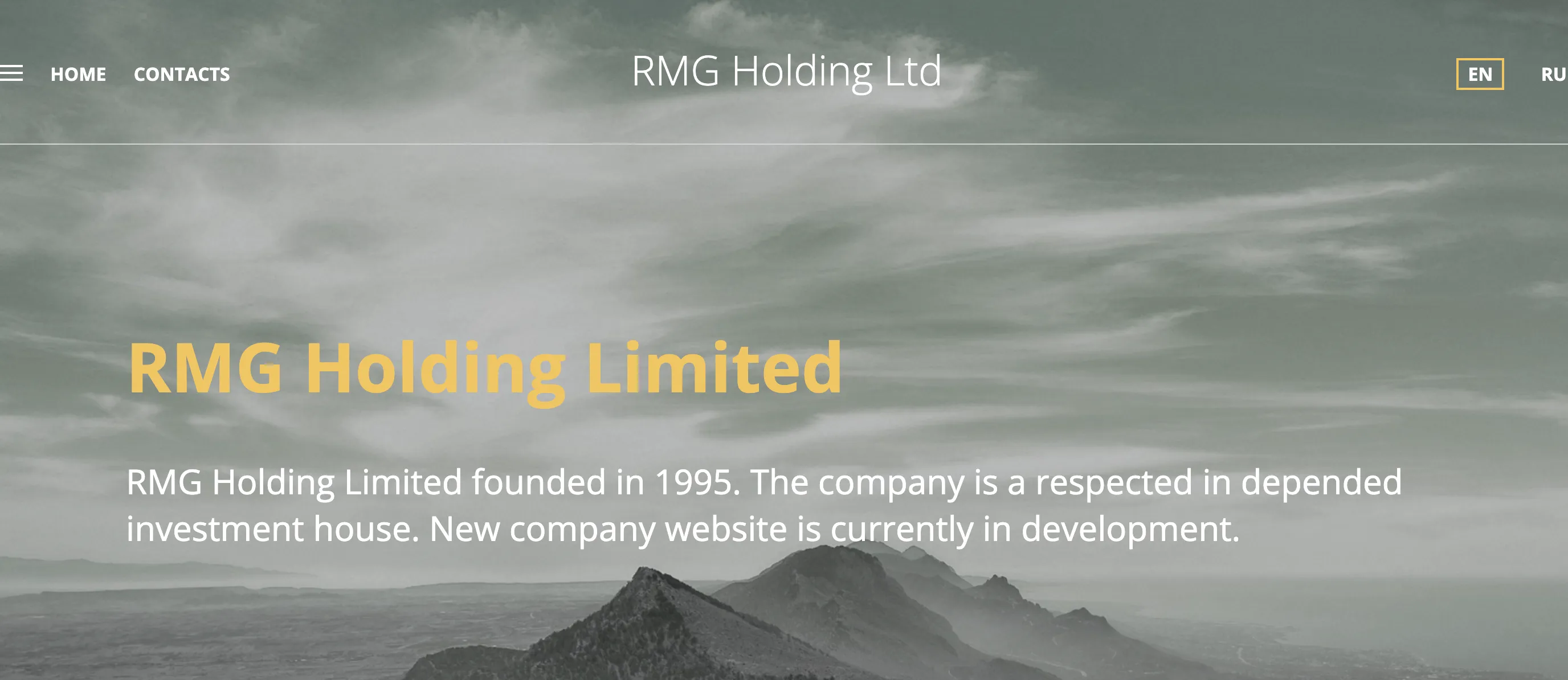 RMG Holding's homepage RMG Holding's homepage