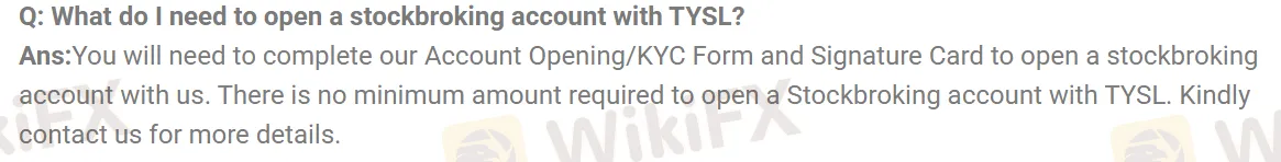 Account opening