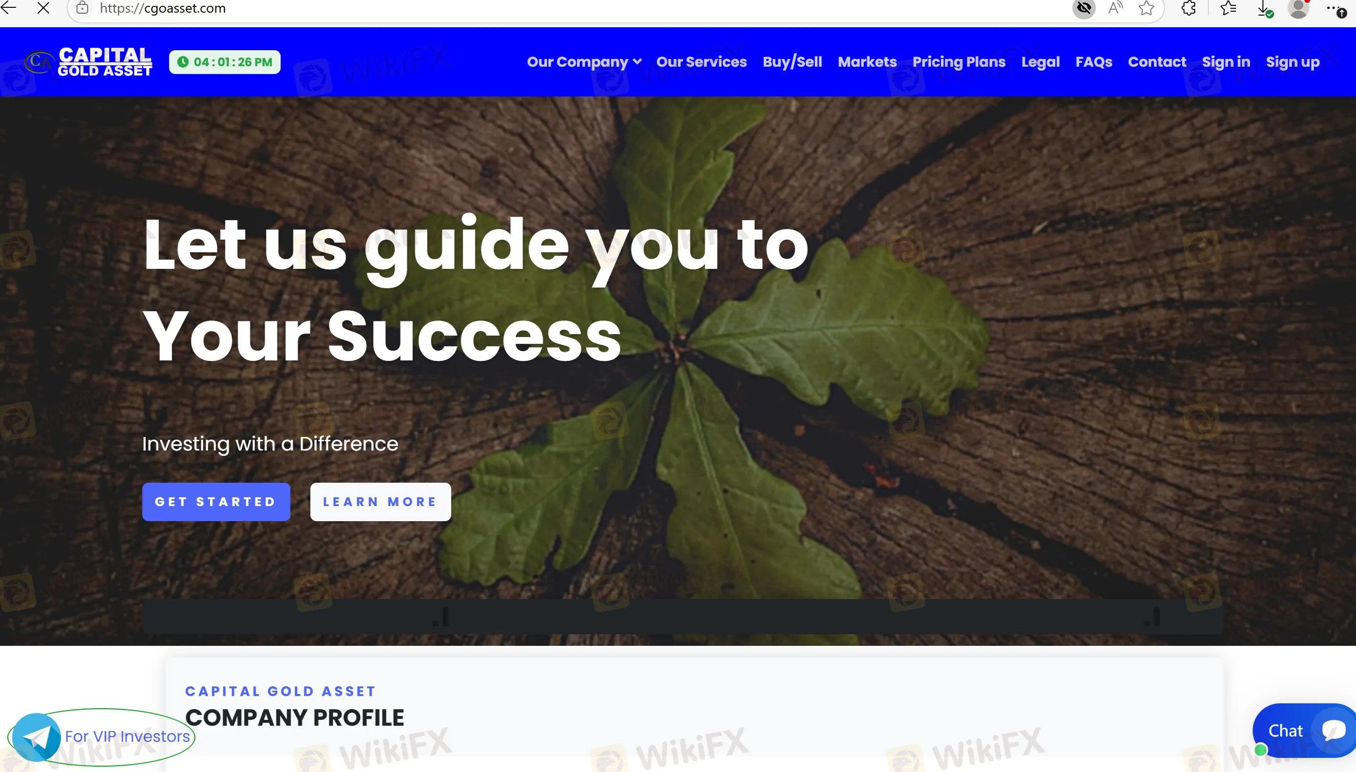 Capital Gold Asset's homepage