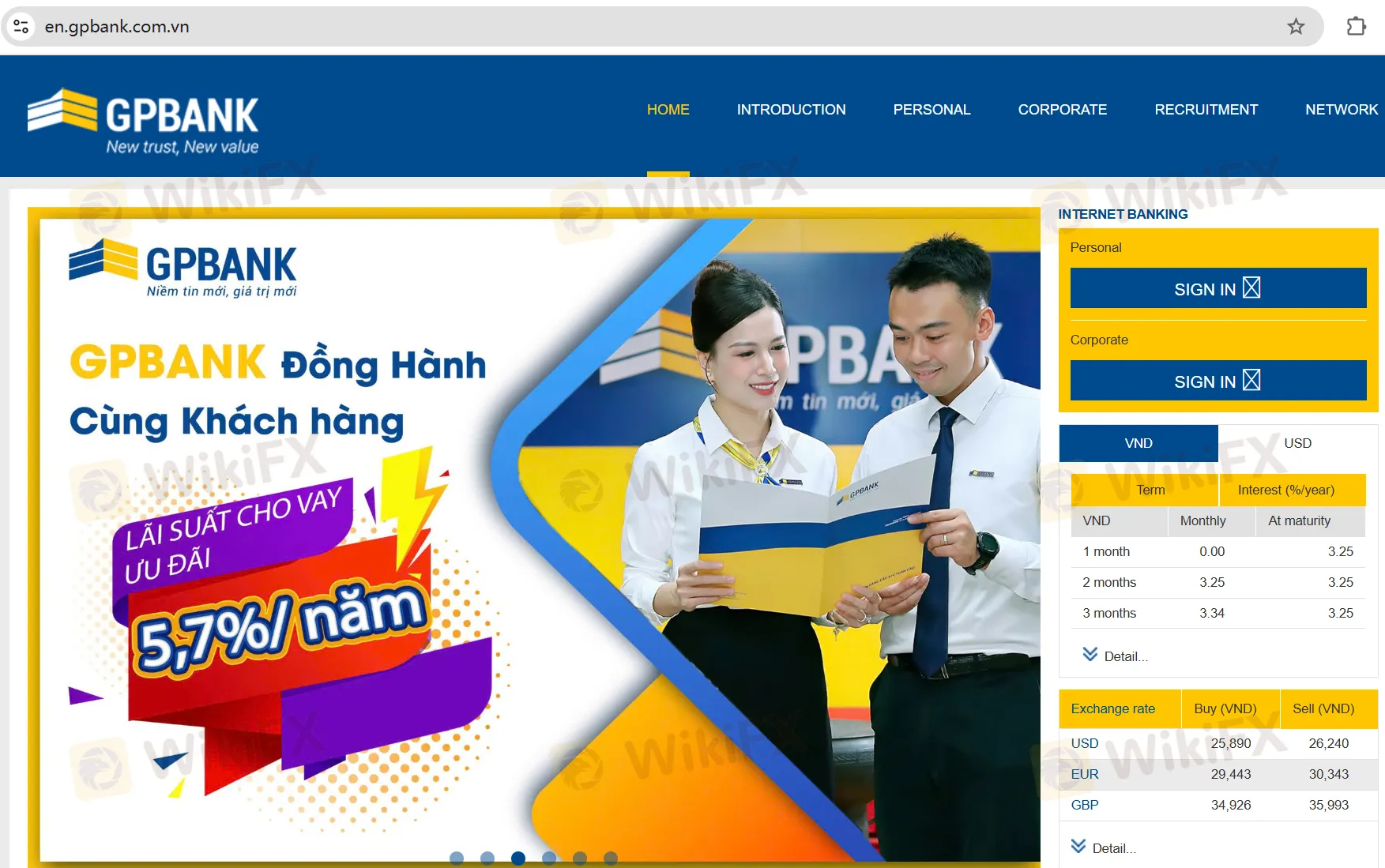 GPBANK's homepage GPBANK's homepage