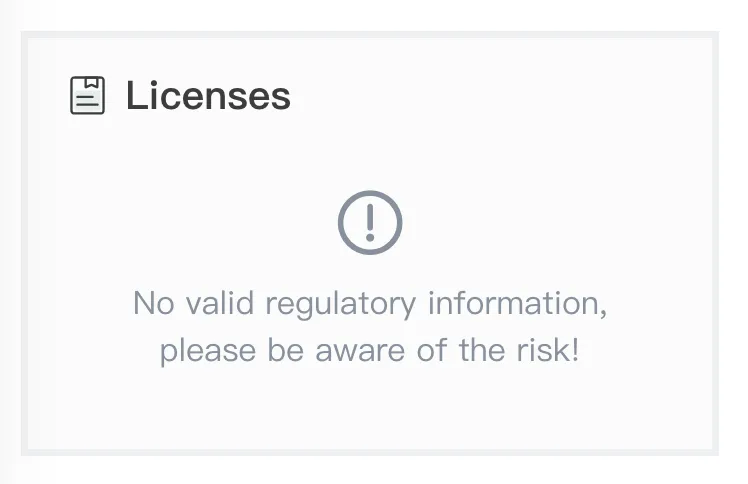 No license No license