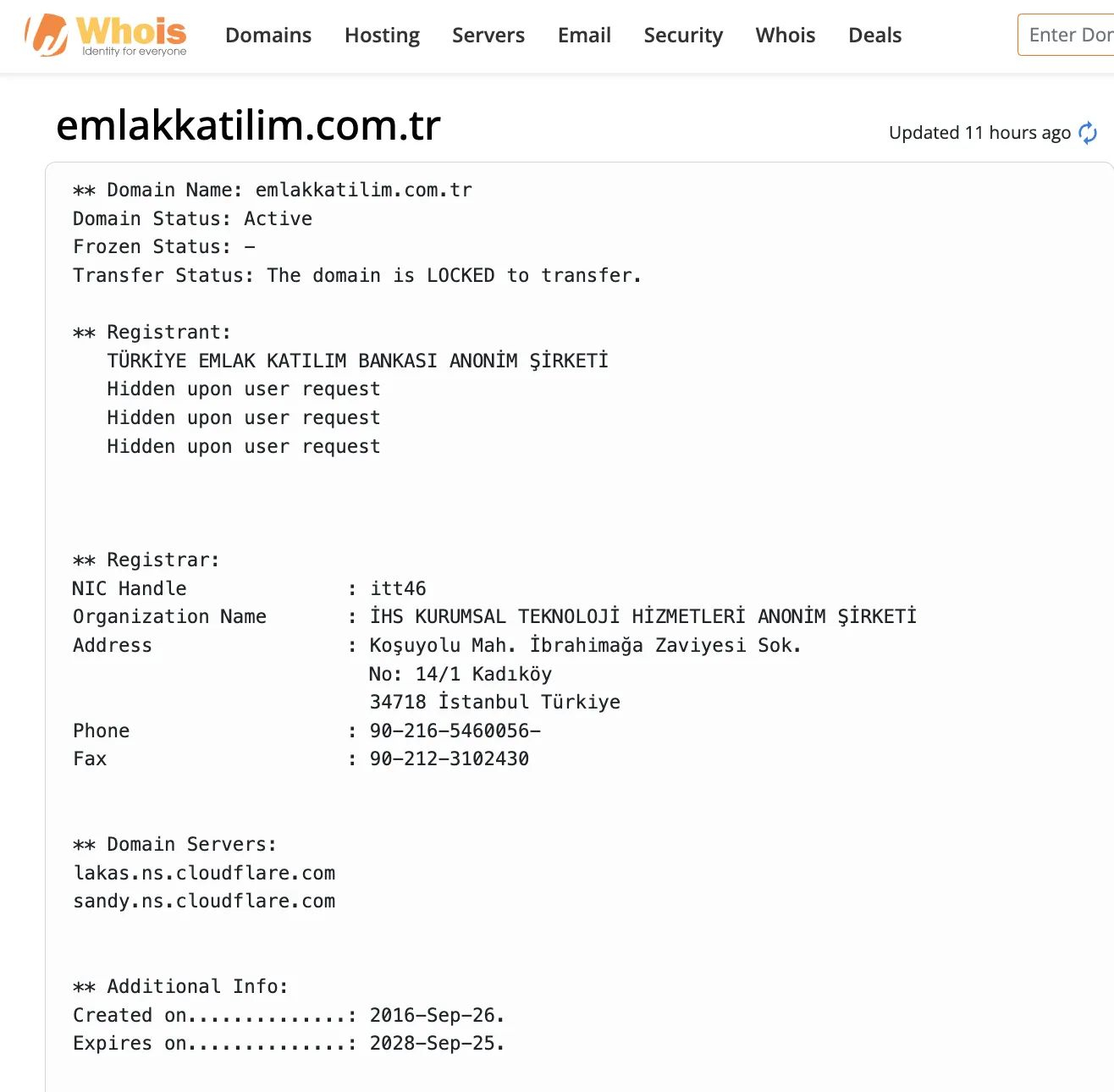 Domain information Domain information