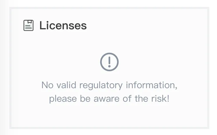 No license