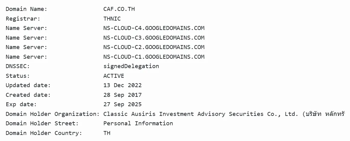 Domain information Domain information