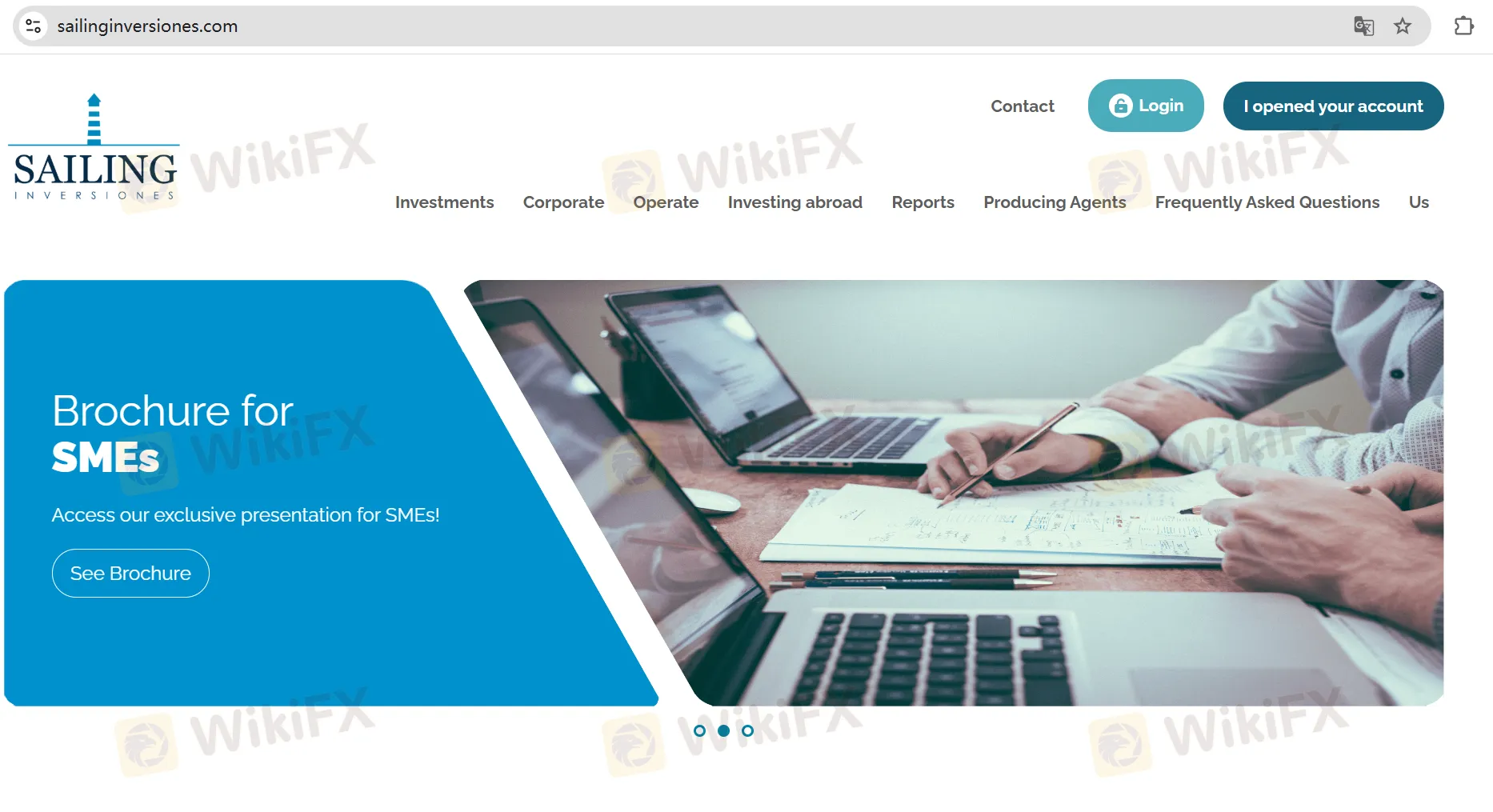 Sailing Inversiones' homepage