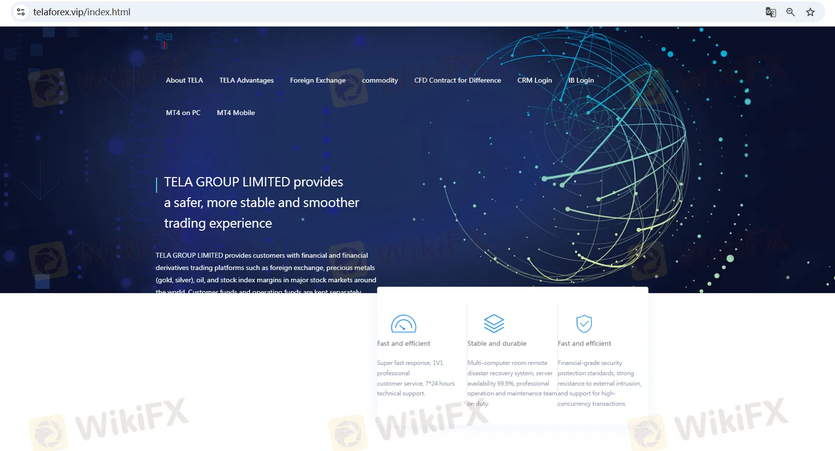 TELA's homepage