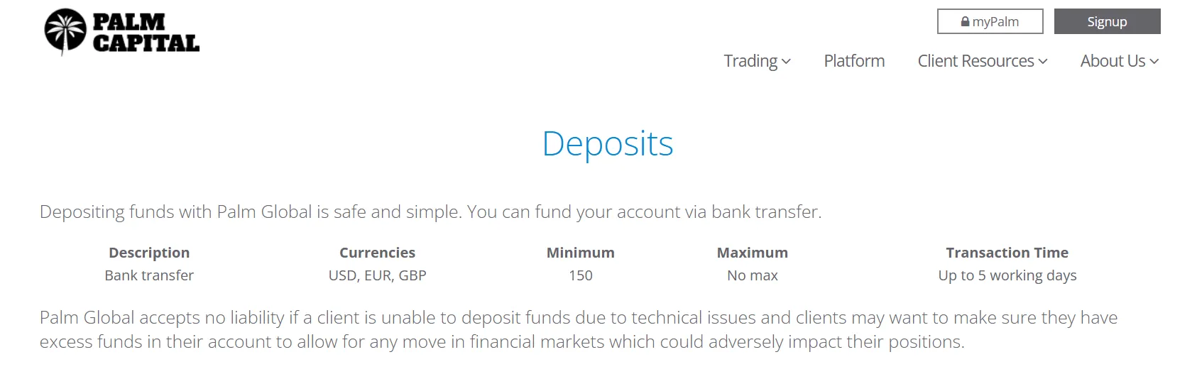 Deposit Deposit