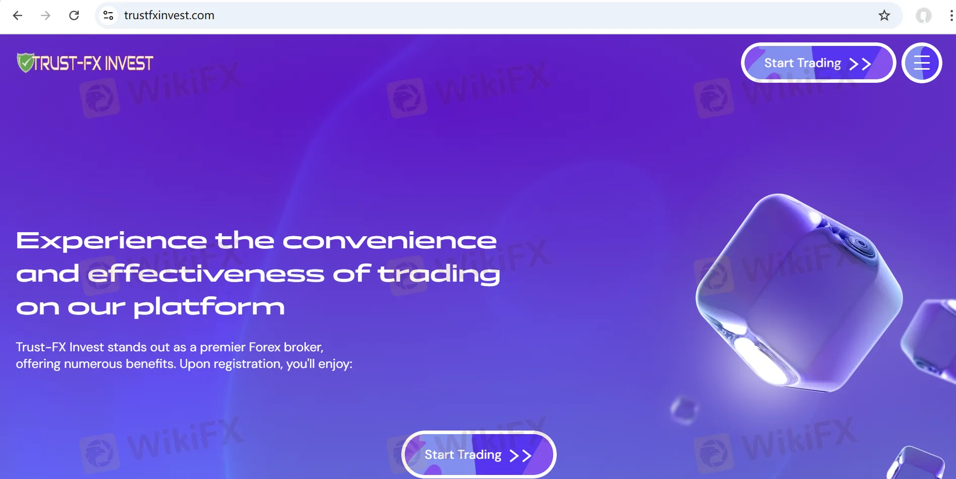 Trust-FX Invest's homepage