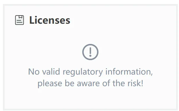 No license