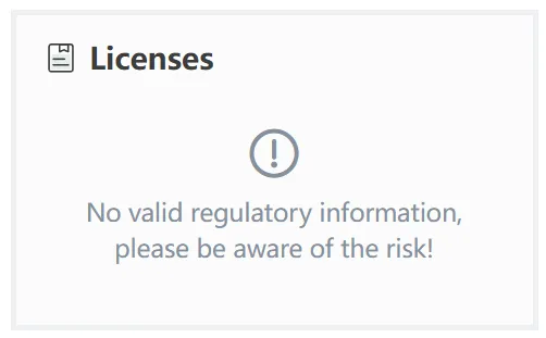 No license No license
