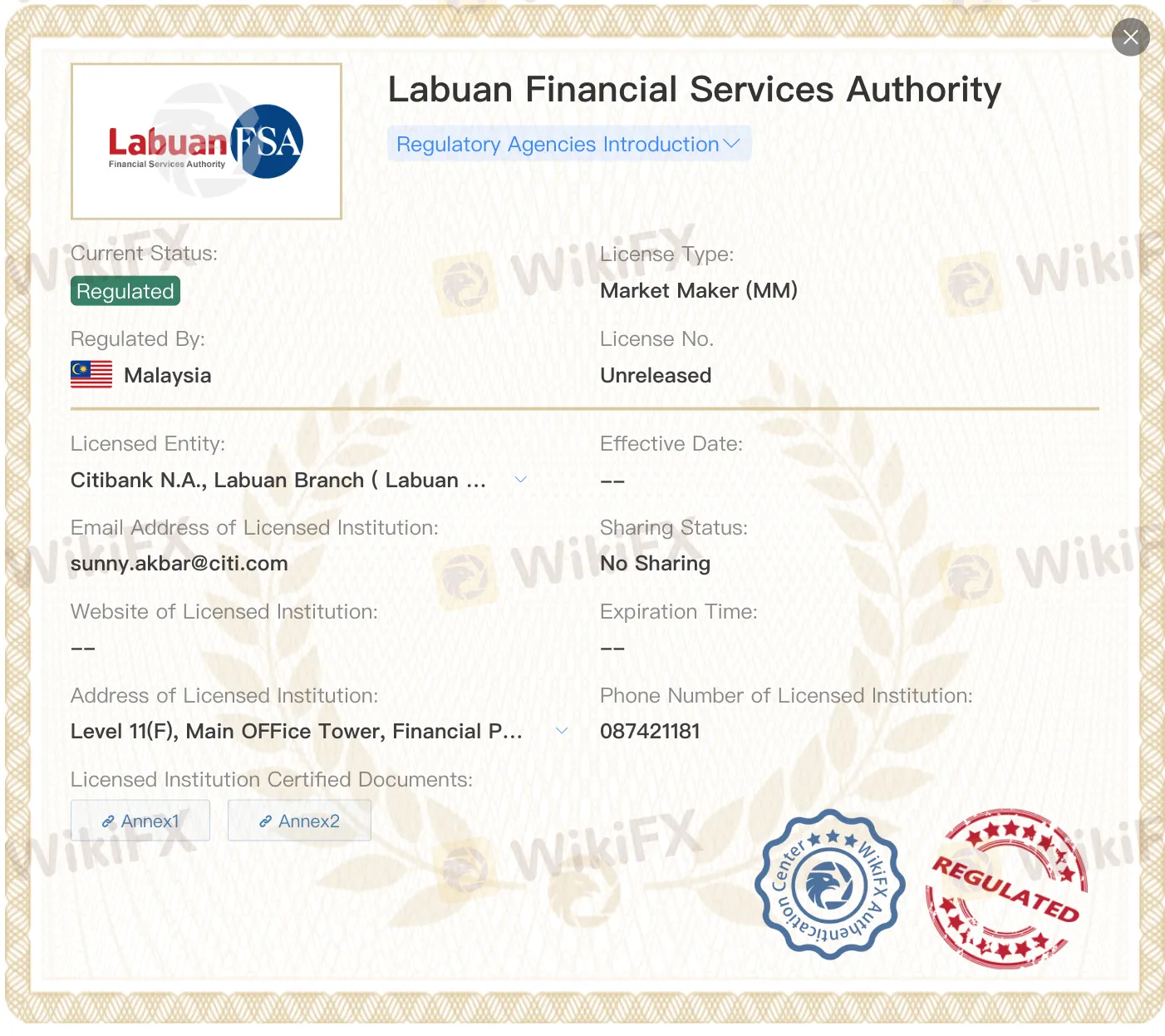 Regulated by LFSA