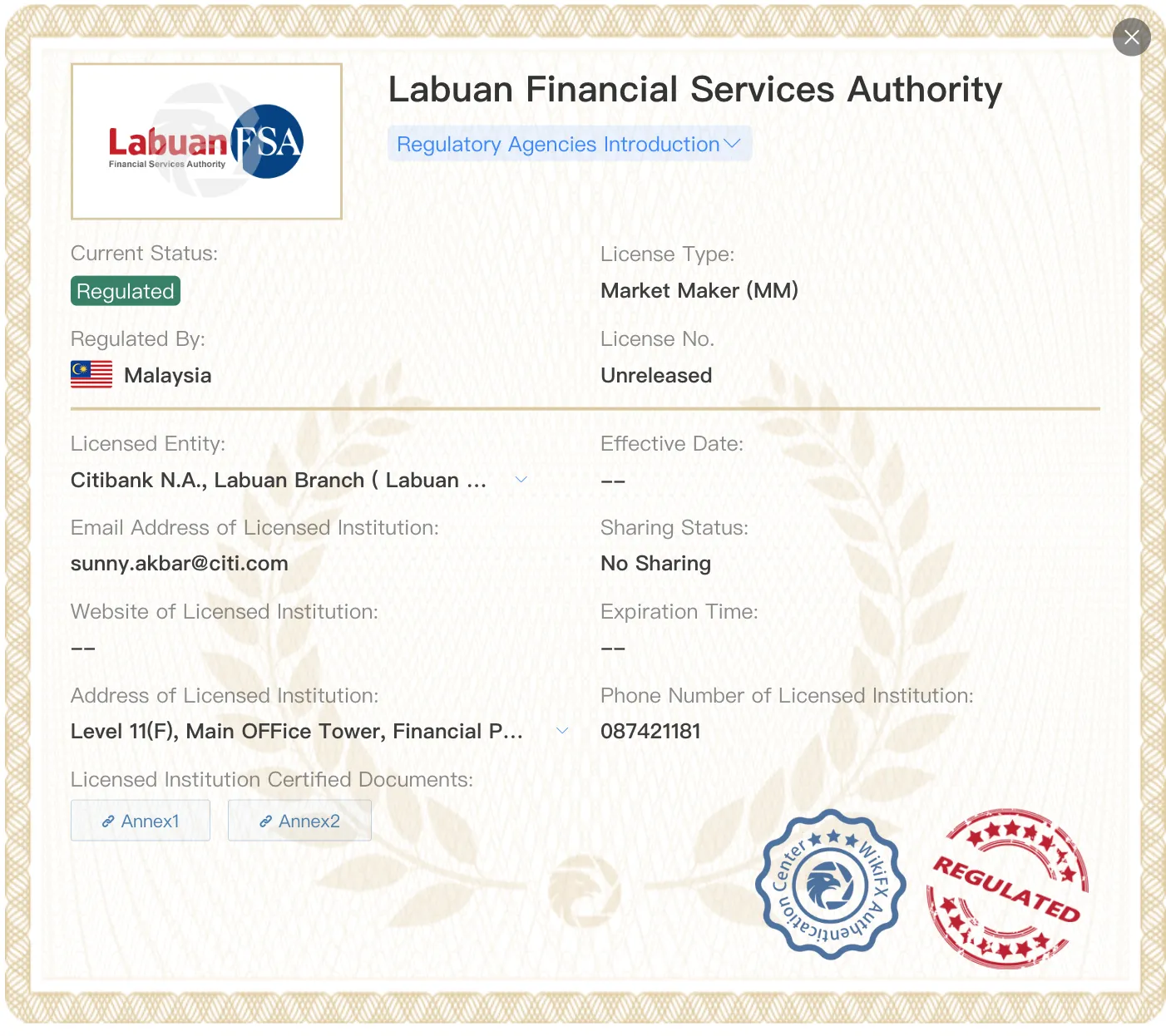 Regulated by LFSA Regulated by LFSA