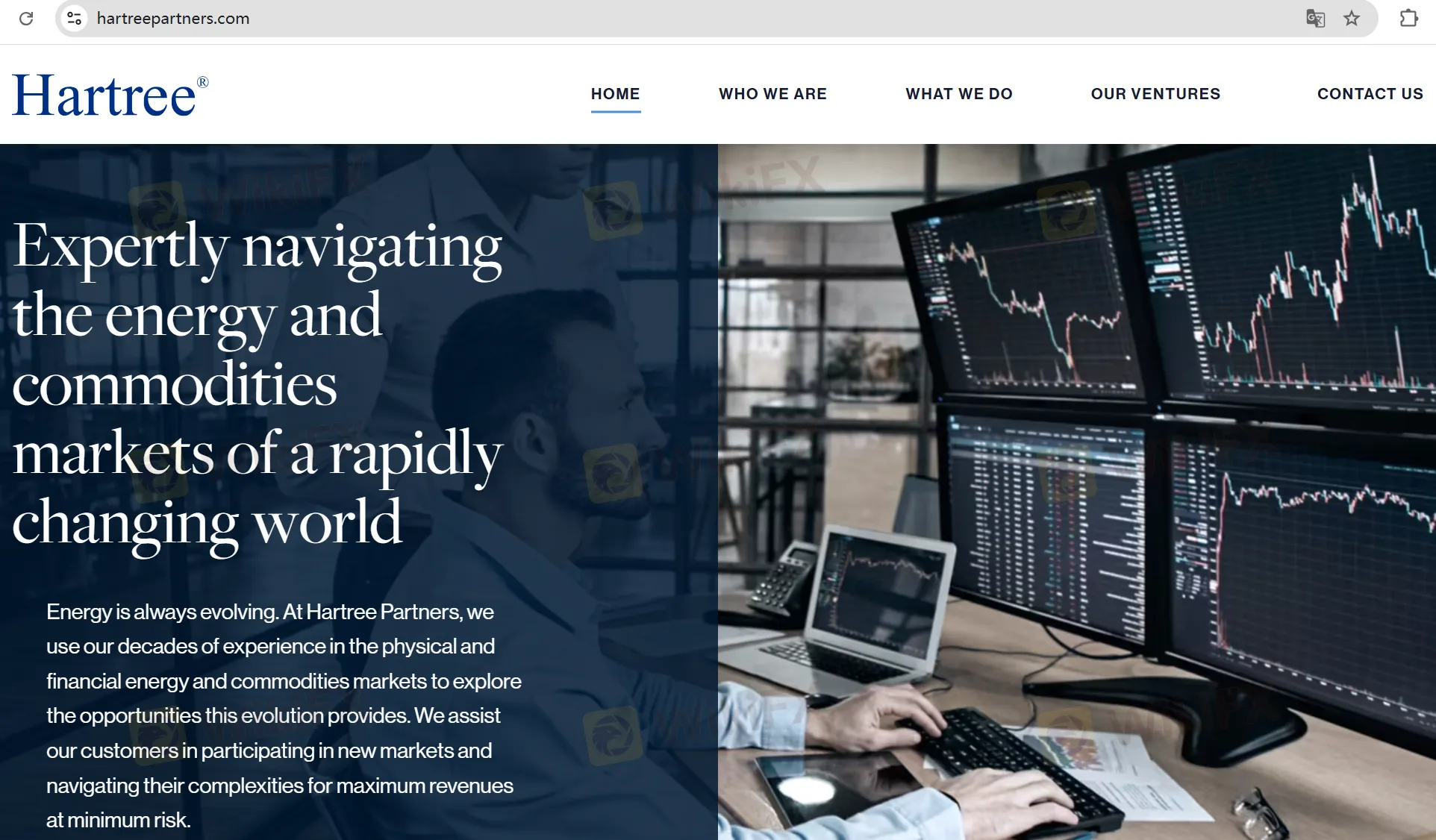 Hartree Partners' homepage