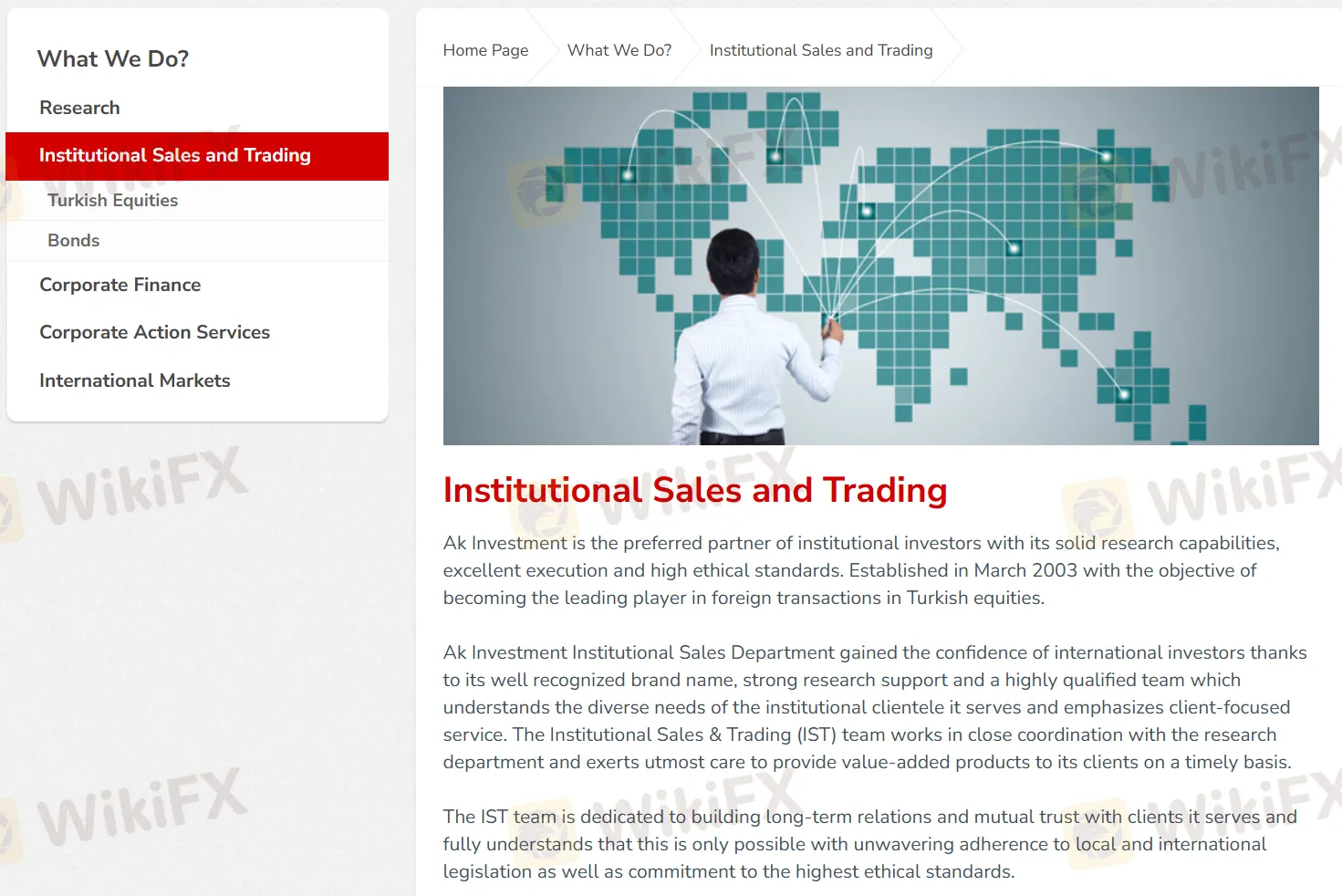 Institutional Sales and Trading Institutional Sales and Trading