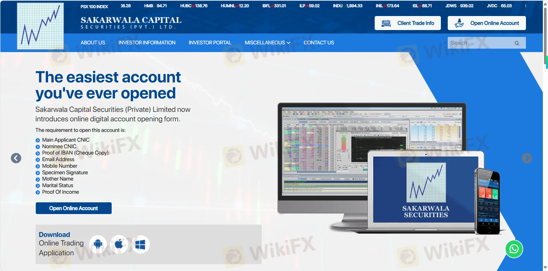 Sakarwala Capital Securities' homepage