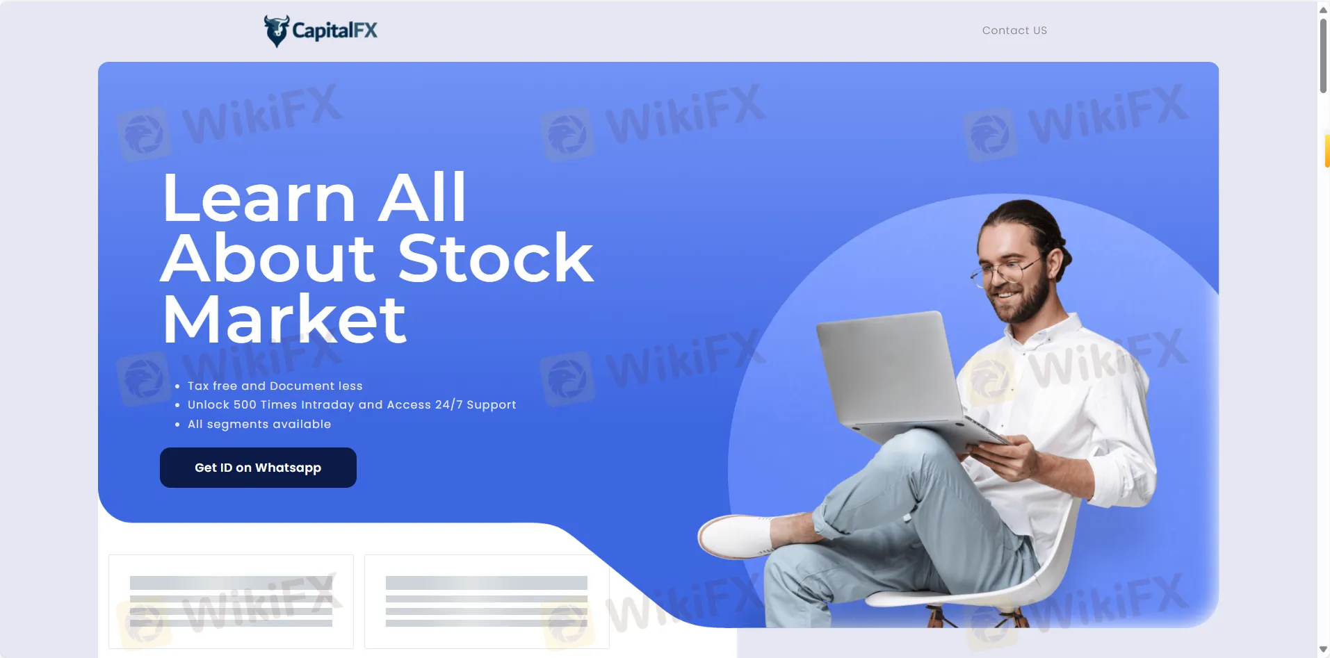CapitalFX's homepage