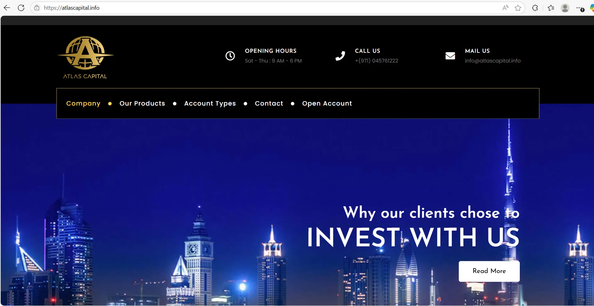 Atlas Capital's homepage Atlas Capital's homepage