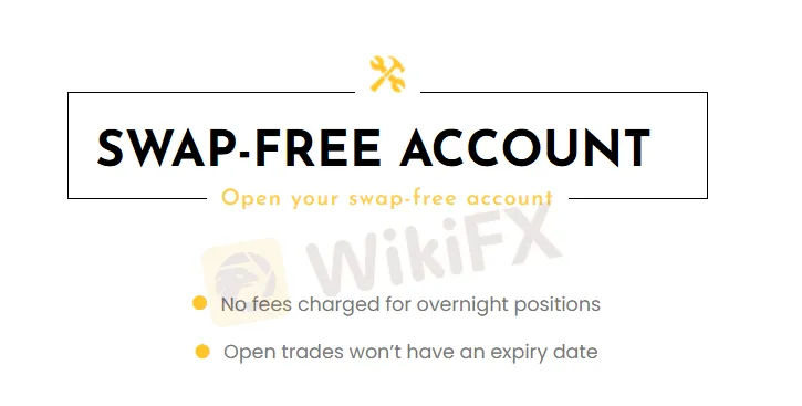 Swap-free account features Swap-free account features