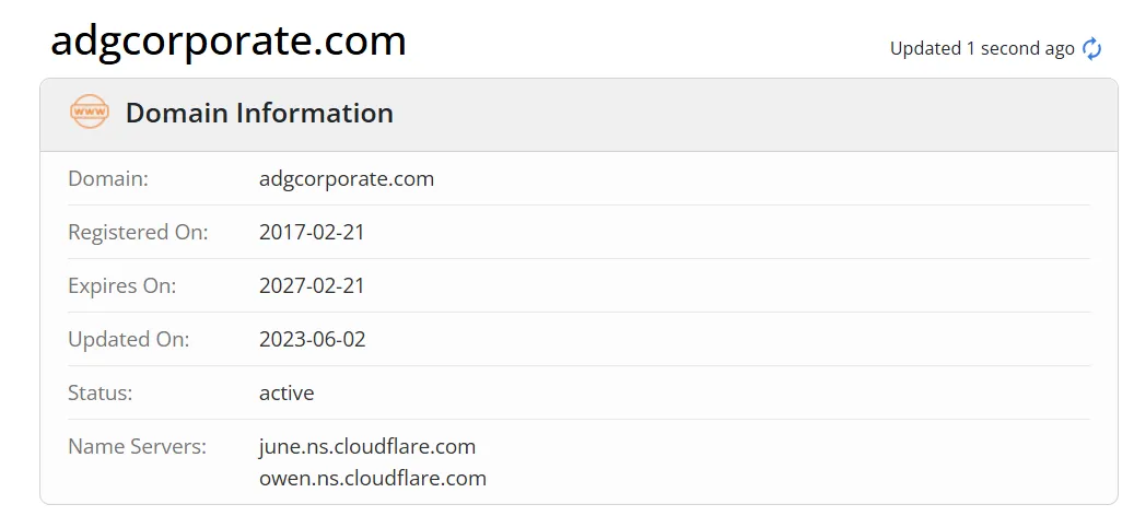 Domain information Domain information