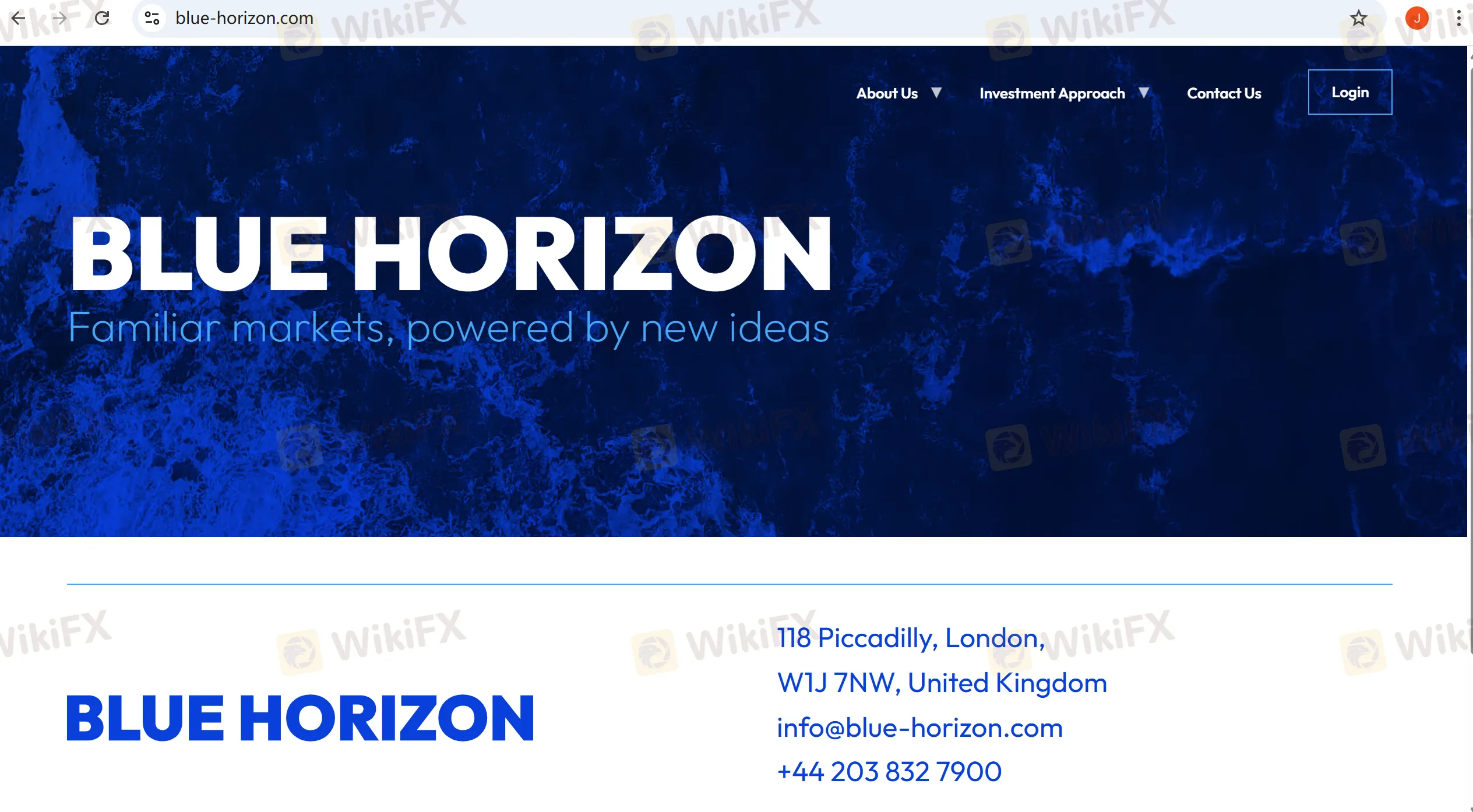 BLUE HORIZON Information BLUE HORIZON Information