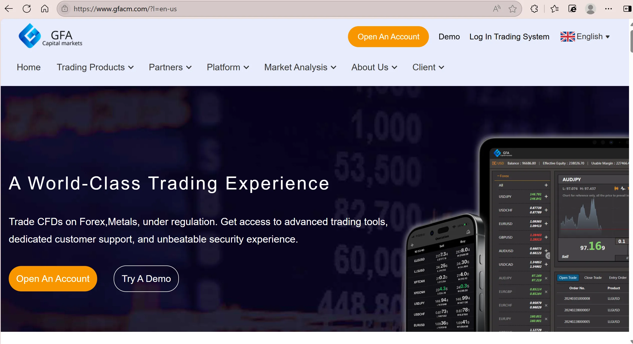 GFA Capital Markets LTD Information