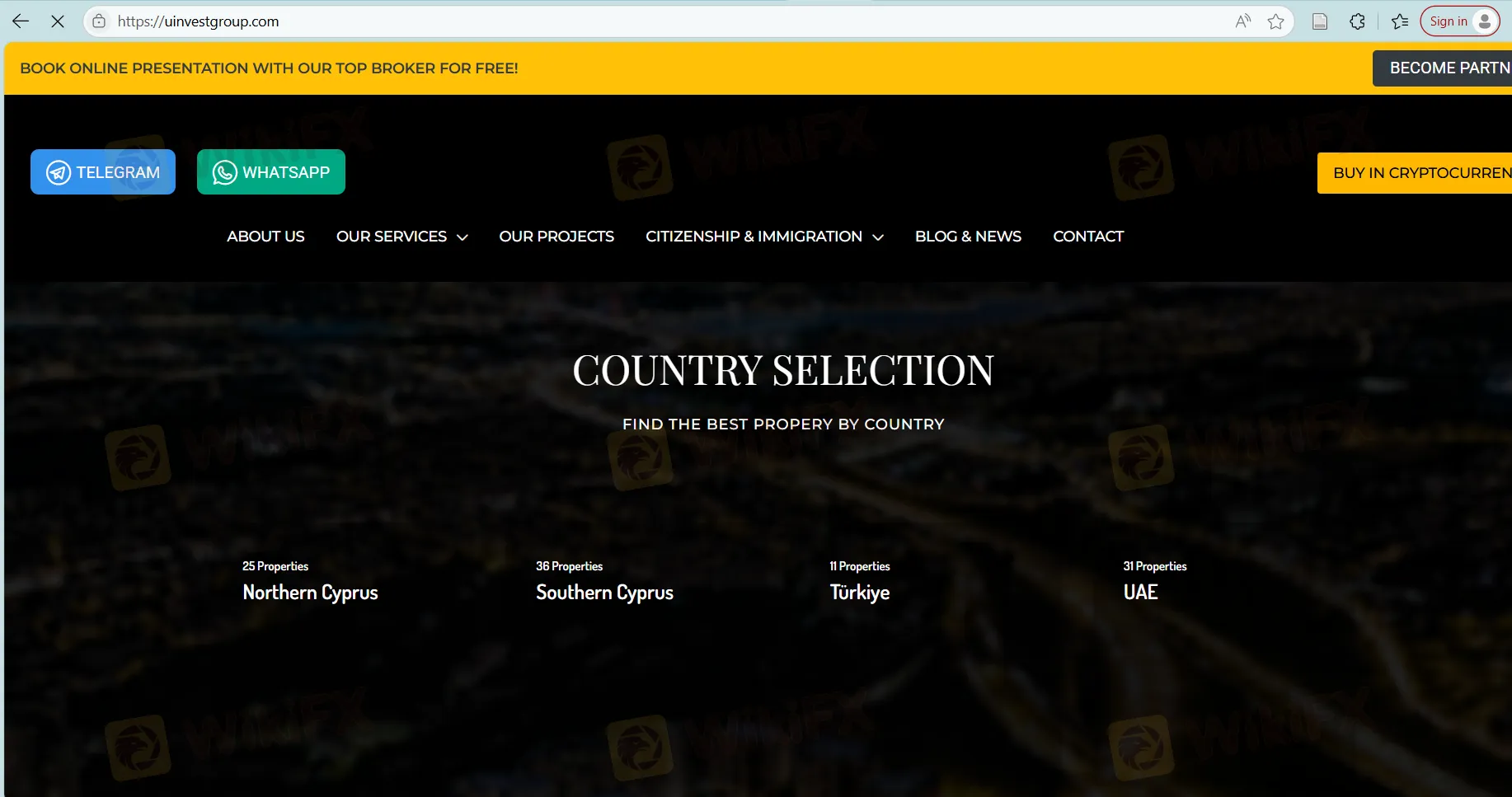 Invest Group's homepage