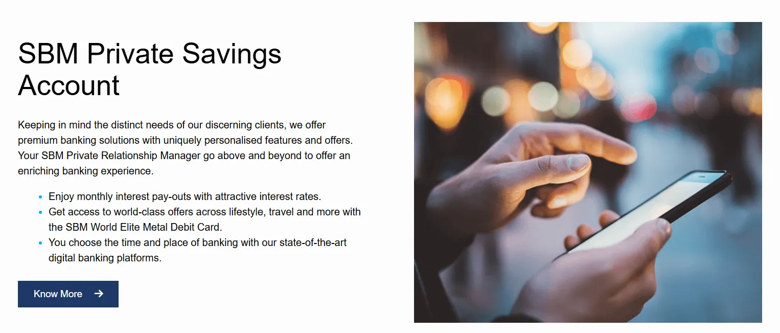SBM Private Savings Account SBM Private Savings Account