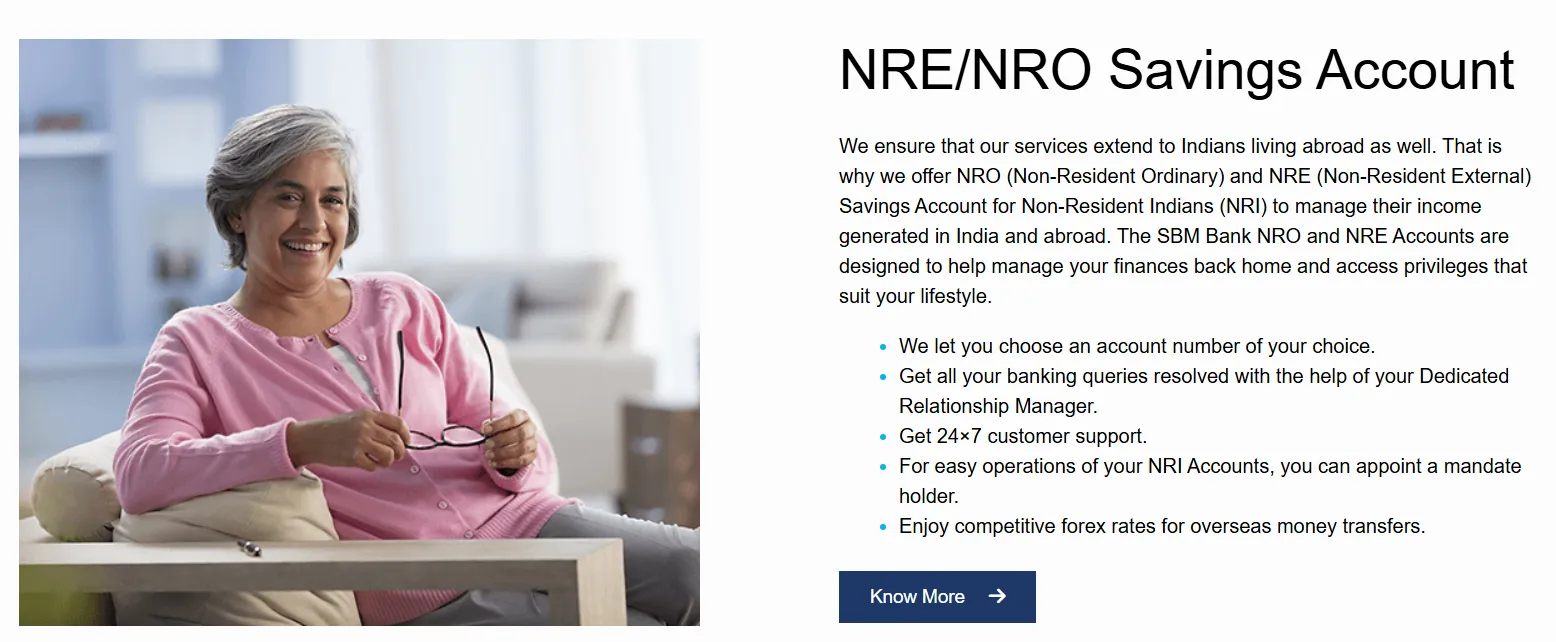 NRE/NRO Savings Account NRE/NRO Savings Account