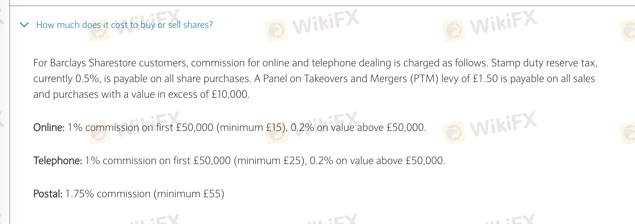 BARCLAYS Fees BARCLAYS Fees
