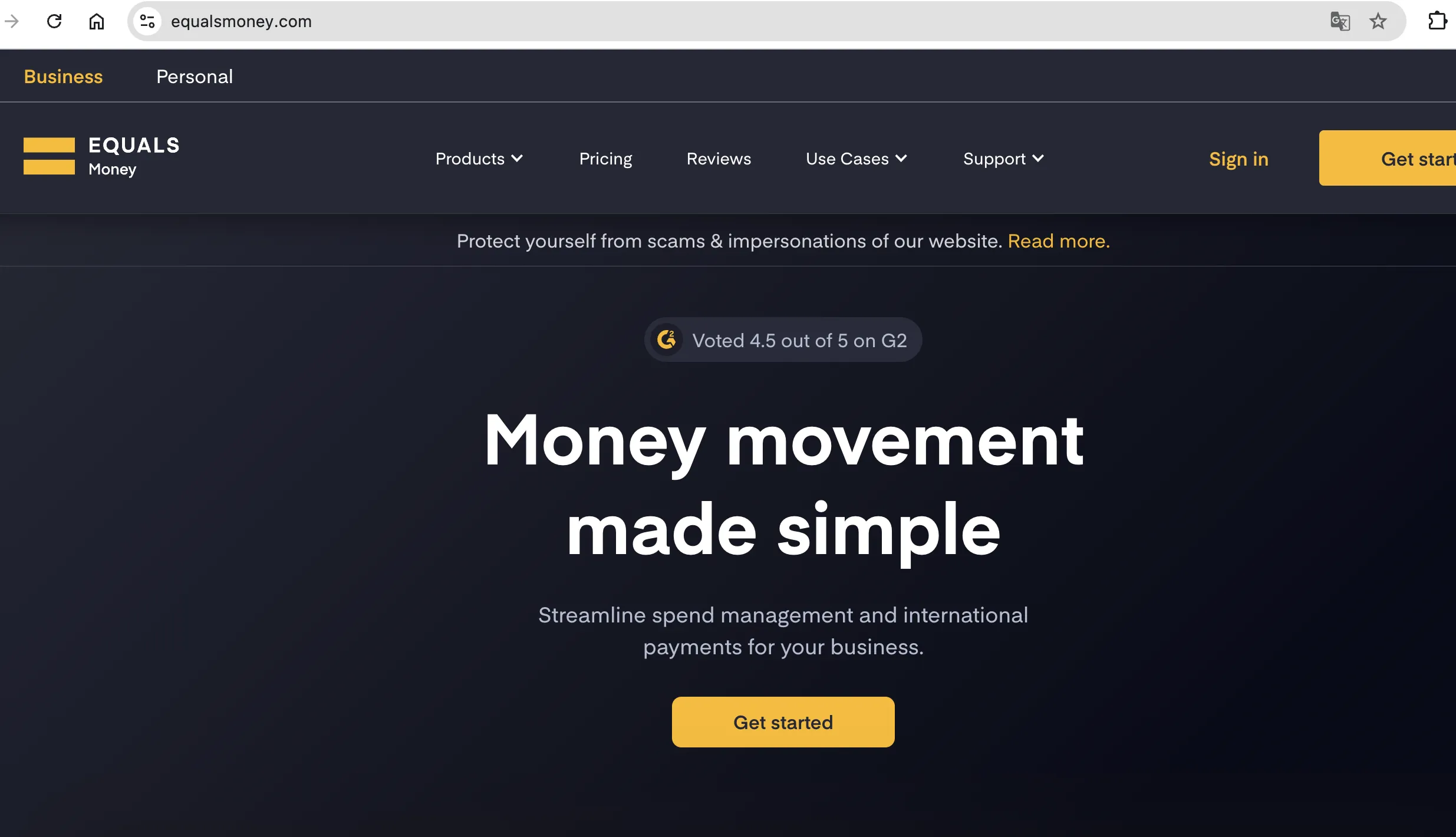 Homepage ng EQUALS Money