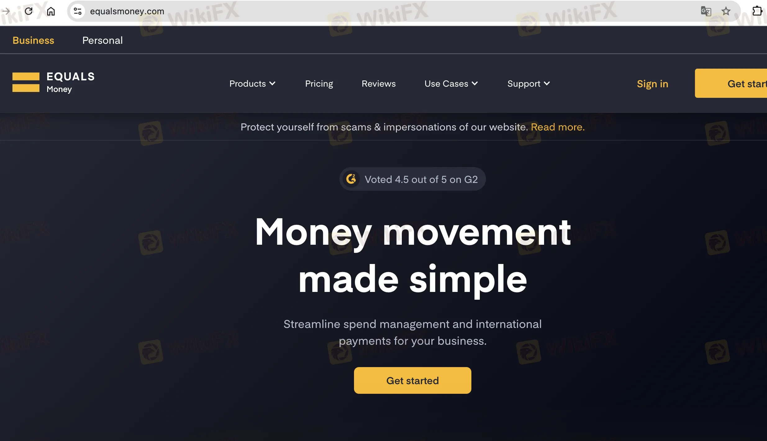 EQUALS Money's homepage