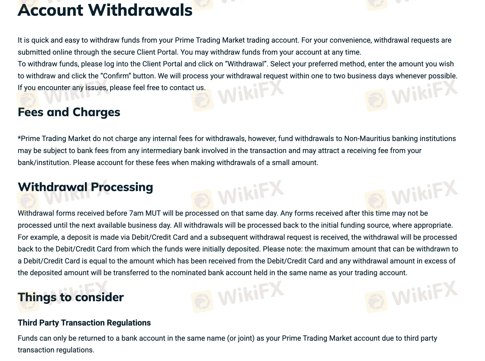 Withdrawal Withdrawal