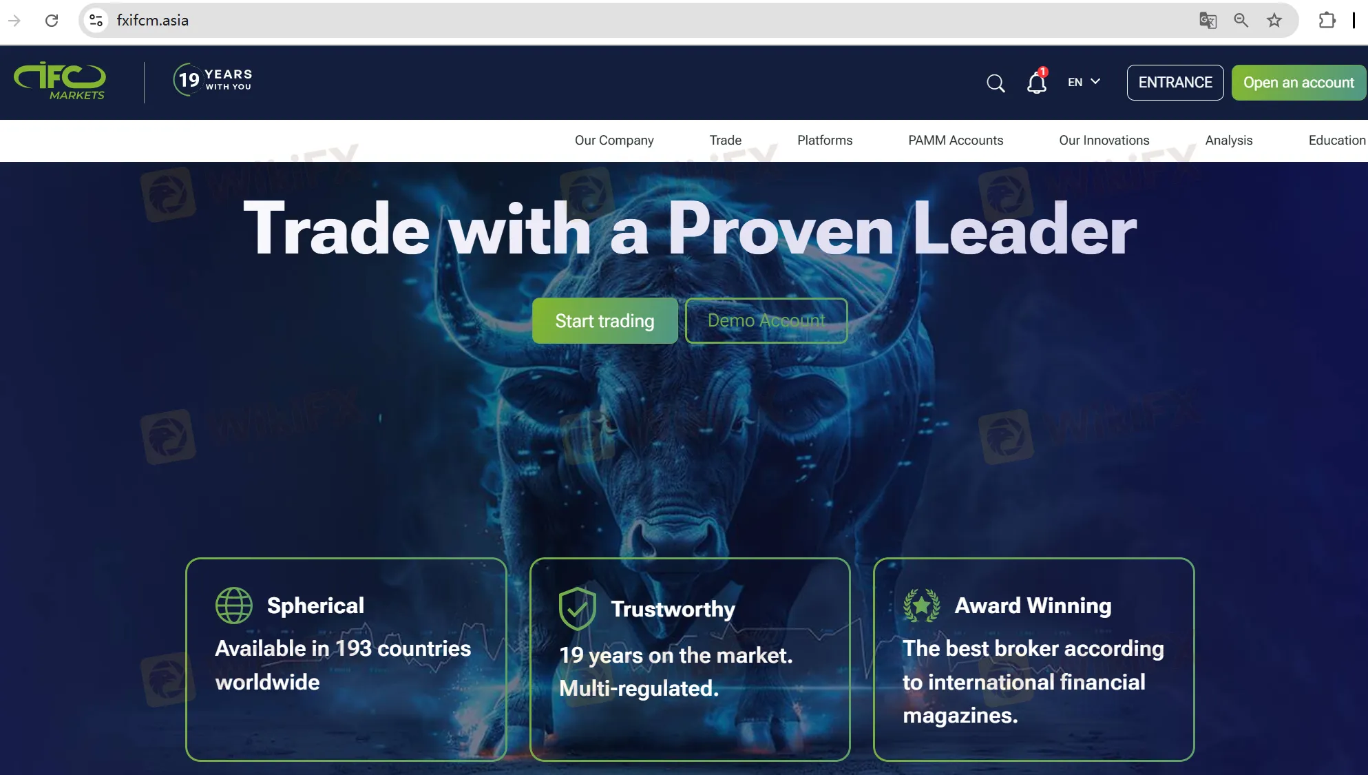 IFC MARKETS' homepage