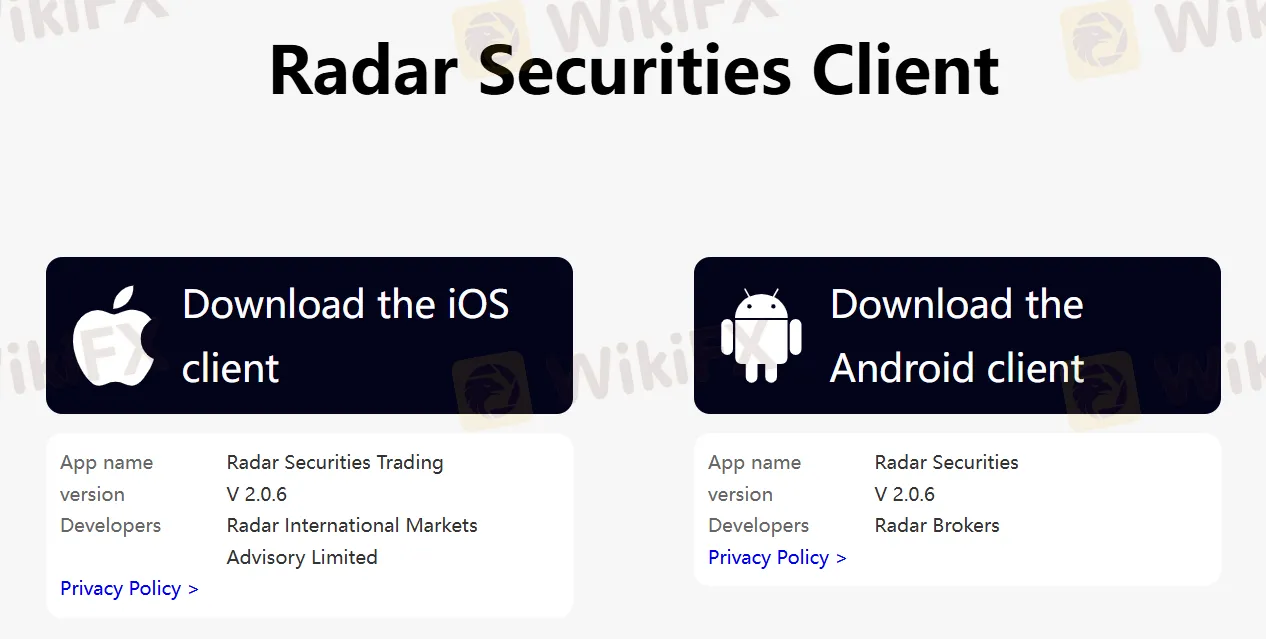 Radar Securities Trading App