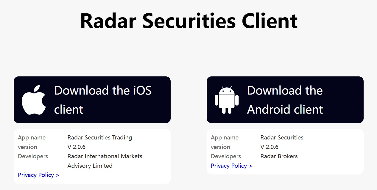 Radar Securities Trading App Radar Securities Trading App