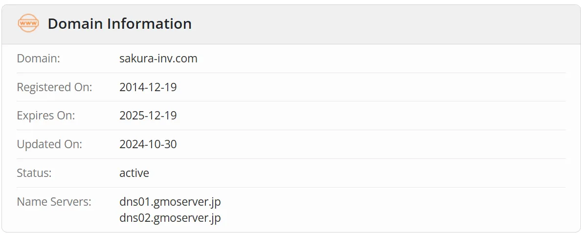 Domain information Domain information